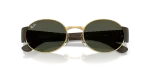 แว่นกันแดด Rayban RB3770-001/31 Gold Green Rayban RB3770 001/31 close-up ด้านหน้า