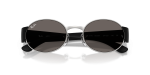 แว่นกันแดด Rayban RB3770-003/B1 Silver Dark Grey Rayban RB3770 003/B1 close-up ด้านหน้า