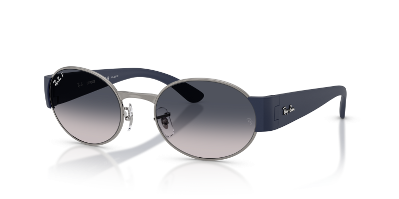 แว่นกันแดด Rayban RB3770-004/78 Gunmetal Blue Gradient Polarized Rayban RB3770 004/78 แว่นกันแดดสีกันเมทัล-น้ำเงินไล่ระดับโพลาไรซ์ สำหรับทุกเพศ
