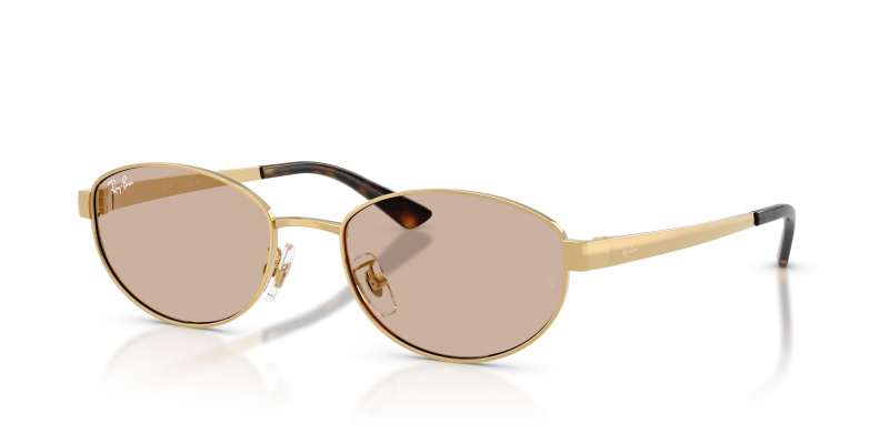 แว่นกันแดด Rayban RB3774D-001/3 Arista Light Brown Rayban RB3774D 001/3 แว่นกันแดดกรอบโลหะสีอะริสต้าทองเลนส์น้ำตาลอ่อน สำหรับทุกเพศ