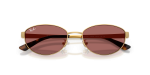 แว่นกันแดด Rayban RB3774D-001/69 Arista Dark Violet Rayban RB3774D 001/69 close-up ด้านหน้า