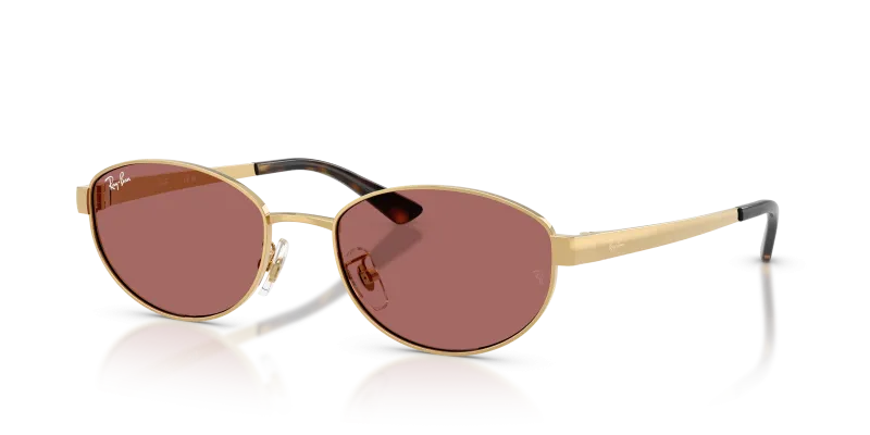 Rayban RB3774D 001/69 แว่นกันแดดโทน Arista เลนส์ม่วงเข้ม ทุกเพศ