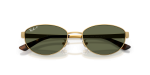 แว่นกันแดด Rayban RB3774D-001/9A Arista Dark Green Polarized Rayban RB3774D 001/9A close-up ด้านหน้า