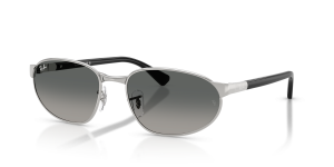 Rayban RB3777 003/71 แว่นกันแดดทรงเรขาคณิตสีเงิน-เทาไล่ระดับ ทั้งสองเพศ