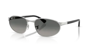 Rayban RB3777 003/71 แว่นกันแดดทรงเรขาคณิตสีเงิน-เทาไล่ระดับ ทั้งสองเพศ