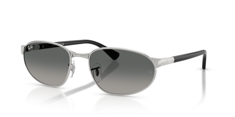 แว่นกันแดด Rayban RB3777-003/71 Silver Grey Gradient Rayban RB3777 003/71 แว่นกันแดดทรงเรขาคณิตสีเงิน-เทาไล่ระดับ ทั้งสองเพศ