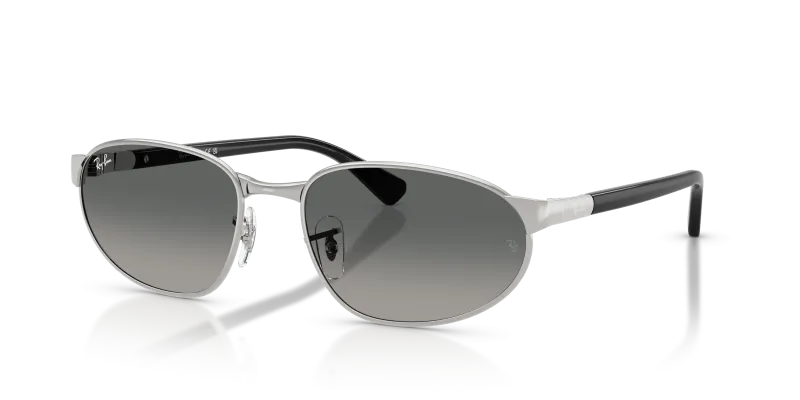 Rayban RB3777 003/71 แว่นกันแดดทรงเรขาคณิตสีเงิน-เทาไล่ระดับ ทั้งสองเพศ