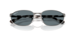 แว่นกันแดด Rayban RB3777-004/3R Gunmetal Dark Blue Polarized Rayban RB3777 004/3R close-up ด้านหน้า