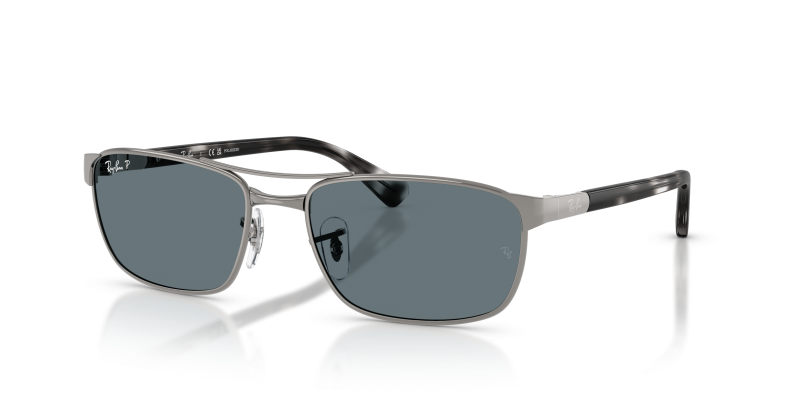 แว่นกันแดด Rayban RB3778-004/3R Gunmetal Dark Blue Polarized Rayban RB3778 004/3R แว่นกันแดดกันเมทัลเลนส์โพลาไรซ์น้ำเงินเข้ม ทั้งสองเพศ