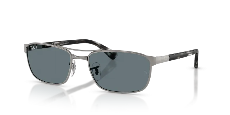 แว่นกันแดด Rayban RB3778-004/3R Gunmetal Dark Blue Polarized Rayban RB3778 004/3R แว่นกันแดดกันเมทัลเลนส์โพลาไรซ์น้ำเงินเข้ม ทั้งสองเพศ