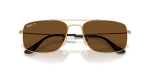 แว่นกันแดด Rayban Explorer 3 RB3779-001/57 Arista Brown Polarized Rayban RB3779-001/57 close-up ด้านหน้า