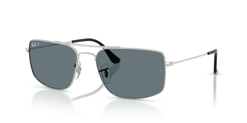 แว่นกันแดด Rayban Explorer 3 RB3779-003/3R Silver Dark Blue Polarized Rayban RB3779-003/3R แว่นกันแดดกรอบเงินเลนส์น้ำเงินเข้มโพลาไรซ์ ทั้งสองเพศ