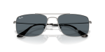 แว่นกันแดด Rayban Explorer 3 RB3779-004/R5 Gunmetal Blue Rayban RB3779-004/R5 close-up ด้านหน้า