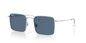 Rayban RB3782 003/80 แว่นกันแดดทรงสี่เหลี่ยมสีเงิน-น้ำเงินเข้ม ทั้งสองเพศ