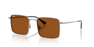 Rayban RB3782 004/73 แว่นกันแดดทรงสี่เหลี่ยมสีกันเมทัล-น้ำตาลเข้ม ทั้งสองเพศ