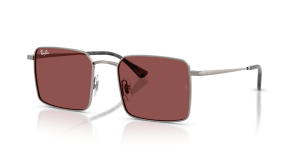Rayban RB3782 004/75 แว่นกันแดดทรงสี่เหลี่ยมสีกันเมทัล-ม่วงเข้ม ทั้งสองเพศ