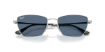 แว่นกันแดด Rayban RB3783-003/80 Silver Dark Blue Rayban RB3783 003/80 close-up ด้านหน้า
