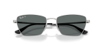 แว่นกันแดด Rayban RB3783-003/81 Silver Dark Grey Polarized Rayban RB3783 003/81 close-up ด้านหน้า