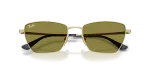 แว่นกันแดด Rayban RB3783-9213/2 Pale Gold Green Rayban RB3783 9213/2 close-up ด้านหน้า