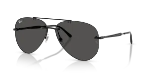 Rayban RB3791-002/87 002/87 แว่นกันแดดดำทรงนักบินไม่มีขอบ ทั้งสองเพศ