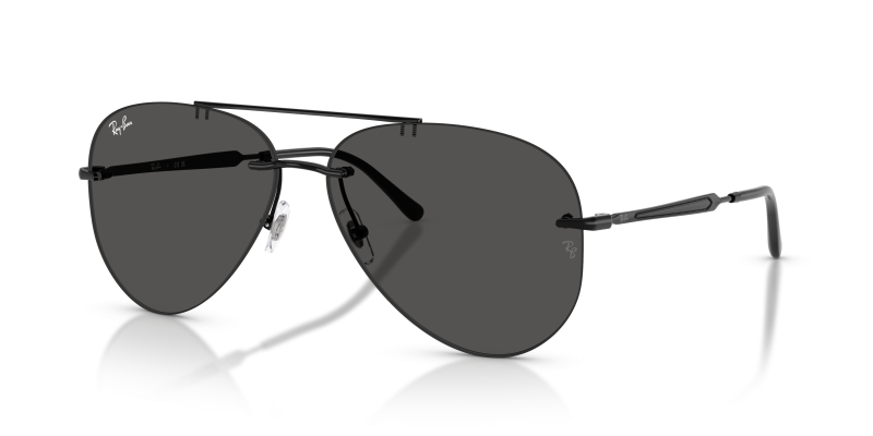 Rayban RB3791-002/87 002/87 แว่นกันแดดดำทรงนักบินไม่มีขอบ ทั้งสองเพศ