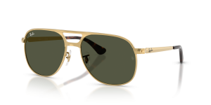 Rayban RB3793 001/31 แว่นกันแดดสีทองเลนส์เขียว ทุกเพศ
