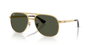 Rayban RB3793 001/31 แว่นกันแดดสีทองเลนส์เขียว ทุกเพศ