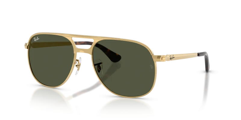 Rayban RB3793 001/31 แว่นกันแดดสีทองเลนส์เขียว ทุกเพศ