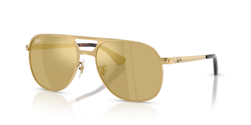แว่นกันแดด Rayban Bill Max RB3793-001/93 Arista Light Brown Mirror Rayban RB3793 001/93 แว่นกันแดดเลนส์มิเรอร์น้ำตาลอ่อน ทุกเพศ