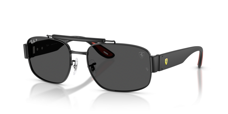 แว่นกันแดด Rayban RB3797M-F002K8 Matte Black Polarized Dark Grey แว่นกันแดด Rayban RB3797M-F002K8 มุมเฉียง สีดำด้าน สำหรับทุกเพศ