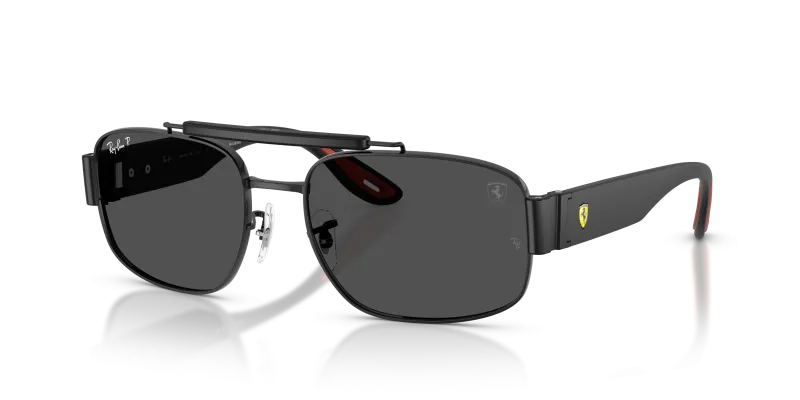 แว่นกันแดด Rayban RB3797M-F002K8 Matte Black Polarized Dark Grey แว่นกันแดด Rayban RB3797M-F002K8 มุมเฉียง สีดำด้าน สำหรับทุกเพศ