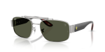 แว่นกันแดด Rayban RB3797M-F03131 Silver Green แว่นกันแดด Rayban RB3797M-F03131 มุมเฉียง สีเงิน สำหรับทุกเพศ