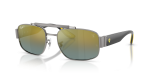 แว่นกันแดด Rayban RB3797M-F065J0 มุมเฉียง สีกันเมทัล สำหรับทุกเพศ