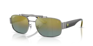 แว่นกันแดด Rayban RB3797M-F065J0 มุมเฉียง สีกันเมทัล สำหรับทุกเพศ