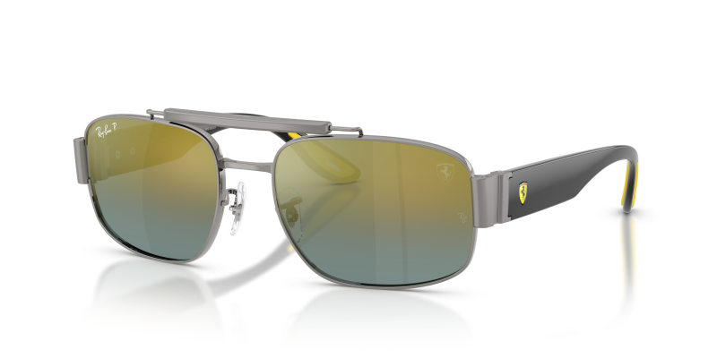 แว่นกันแดด Rayban RB3797M-F065J0 มุมเฉียง สีกันเมทัล สำหรับทุกเพศ
