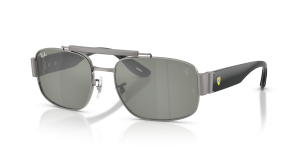 แว่นกันแดด Rayban RB3797M-F14240 มุมเฉียง สีกันเมทัล สำหรับทุกเพศ