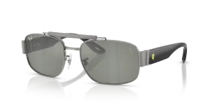 แว่นกันแดด Rayban RB3797M-F14240 มุมเฉียง สีกันเมทัล สำหรับทุกเพศ
