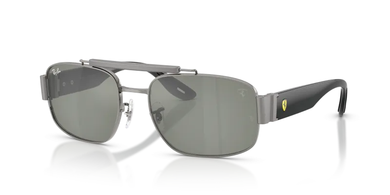 แว่นกันแดด Rayban RB3797M-F14240 มุมเฉียง สีกันเมทัล สำหรับทุกเพศ
