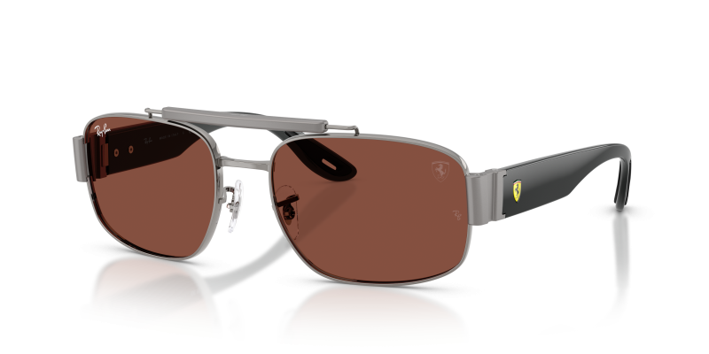 แว่นกันแดด Rayban RB3797M-F142C5 Gunmetal Red แว่นกันแดด Rayban RB3797M-F142C5 มุมเฉียง สีกันเมทัล สำหรับทุกเพศ