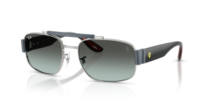 แว่นกันแดด Rayban RB3797M-F143GK มุมเฉียง สีเงิน สำหรับทุกเพศ