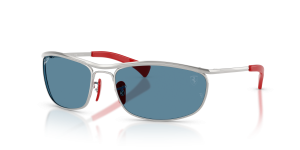 Rayban RB3819M F007S2 แว่นกันแดดสีเงินเลนส์โพลาไรซ์น้ำเงิน สำหรับทุกเพศ
