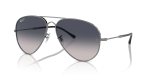 แว่นกันแดด Rayban Old Aviator RB3825-004/78 Gunmetal Blue Polarized Rayban RB3825 004/78 แว่นกันแดดทรงนักบินกันเมทัลเลนส์โพลาไรซ์น้ำเงินไล่ระดับ ทั้งสองเพศ