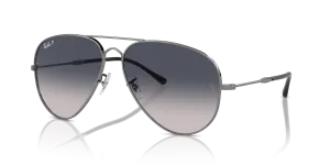 Rayban RB3825 004/78 แว่นกันแดดทรงนักบินกันเมทัลเลนส์โพลาไรซ์น้ำเงินไล่ระดับ ทั้งสองเพศ