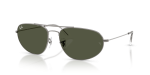 Rayban RB3945-004/31 แว่นกันแดดทรงเรขาคณิตสีกันเมทัลเลนส์เขียว ยูนิเซ็กซ์