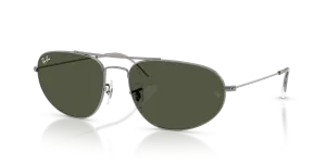 Rayban RB3945-004/31 แว่นกันแดดทรงเรขาคณิตสีกันเมทัลเลนส์เขียว ยูนิเซ็กซ์