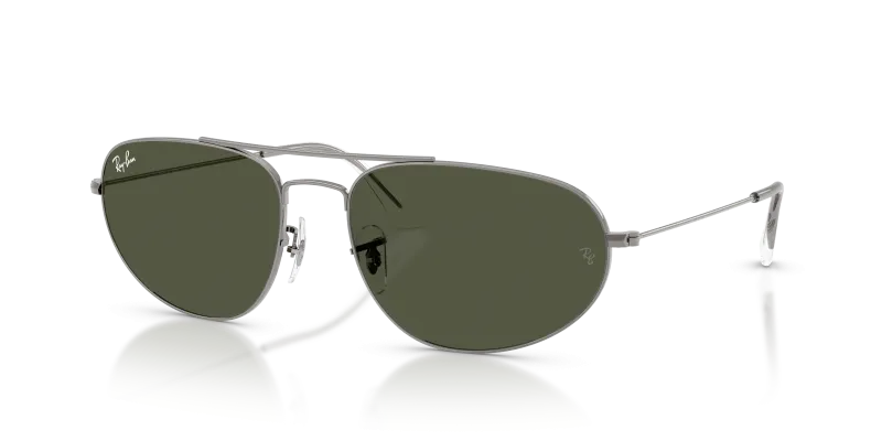 แว่นกันแดด Rayban RB3945-004/31 Gunmetal Green Rayban RB3945-004/31 แว่นกันแดดทรงเรขาคณิตสีกันเมทัลเลนส์เขียว ยูนิเซ็กซ์