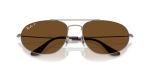 แว่นกันแดด Rayban RB3945-004/57 Gunmetal Brown Polarized Rayban RB3945-004/57 close-up ด้านหน้า