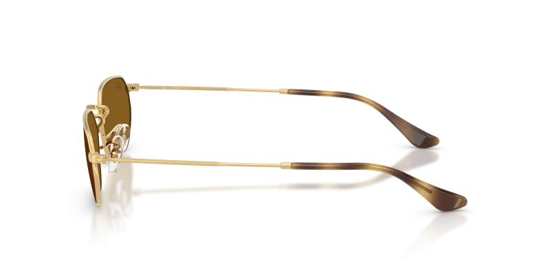 แว่นกันแดด Rayban RB3947 001/33 มุมข้าง ทรงเรขาคณิตไม่สม่ำเสมอ สะพานจมูกปรับได้