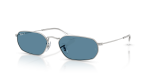Rayban RB3947 003/S2 แว่นกันแดดเลนส์โพลาไรซ์สีน้ำเงิน กรอบเงิน ทั้งสองเพศ