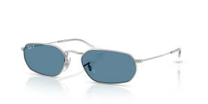 Rayban RB3947 003/S2 แว่นกันแดดเลนส์โพลาไรซ์สีน้ำเงิน กรอบเงิน ทั้งสองเพศ